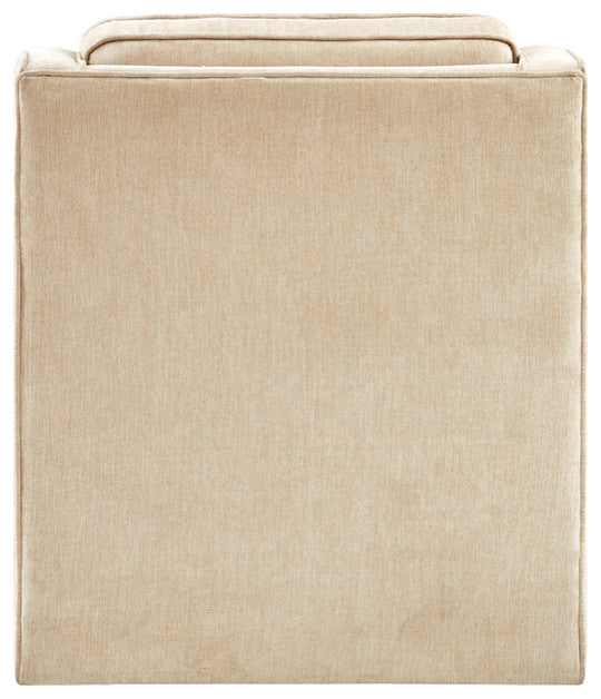 Madison Park Harris Transitional Patterned Swivel Lounge Chair, Cream