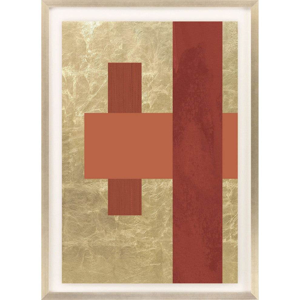 Gold Colorblock II Framed Art