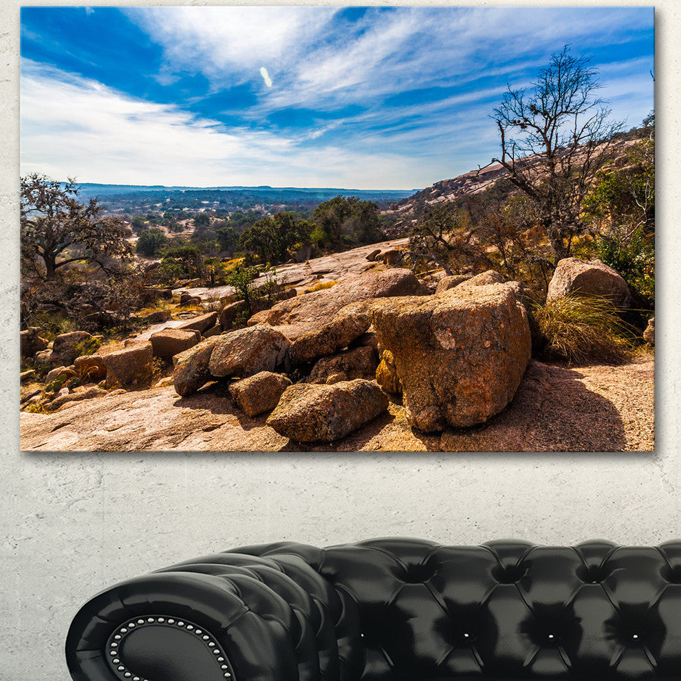 Boulders of Legendary Enchanted Rock, Landscape Canvas Art Print, 40"x30"