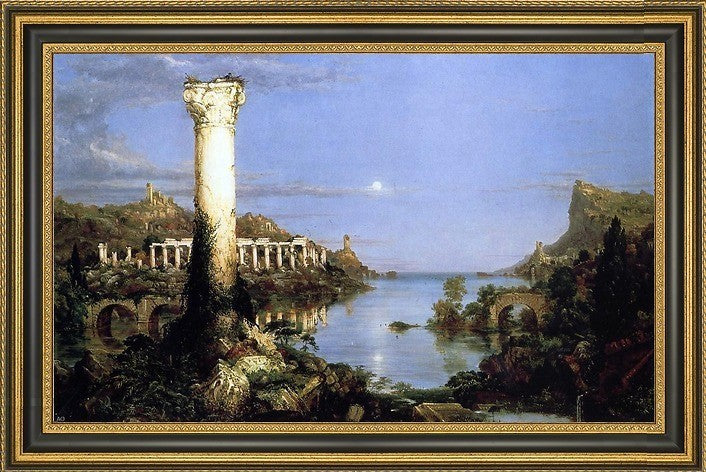 Thomas Cole Desolation Framed Premium Canvas Print, 16"x24"