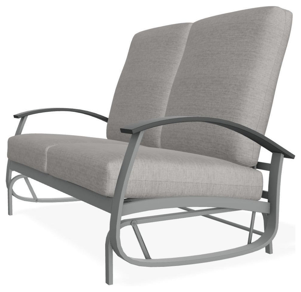 Belle Isle Cushion Deep Seating 2-Seat Glider, Graystone/Graphite