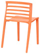 Modern Contemporary Kitchen Dining Chairs Set of 2 Orange, Outdoor and Indoor