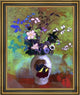 Odilon Redon Vase with Japanese Warrior Framed Premium Canvas Print, 16"x20"