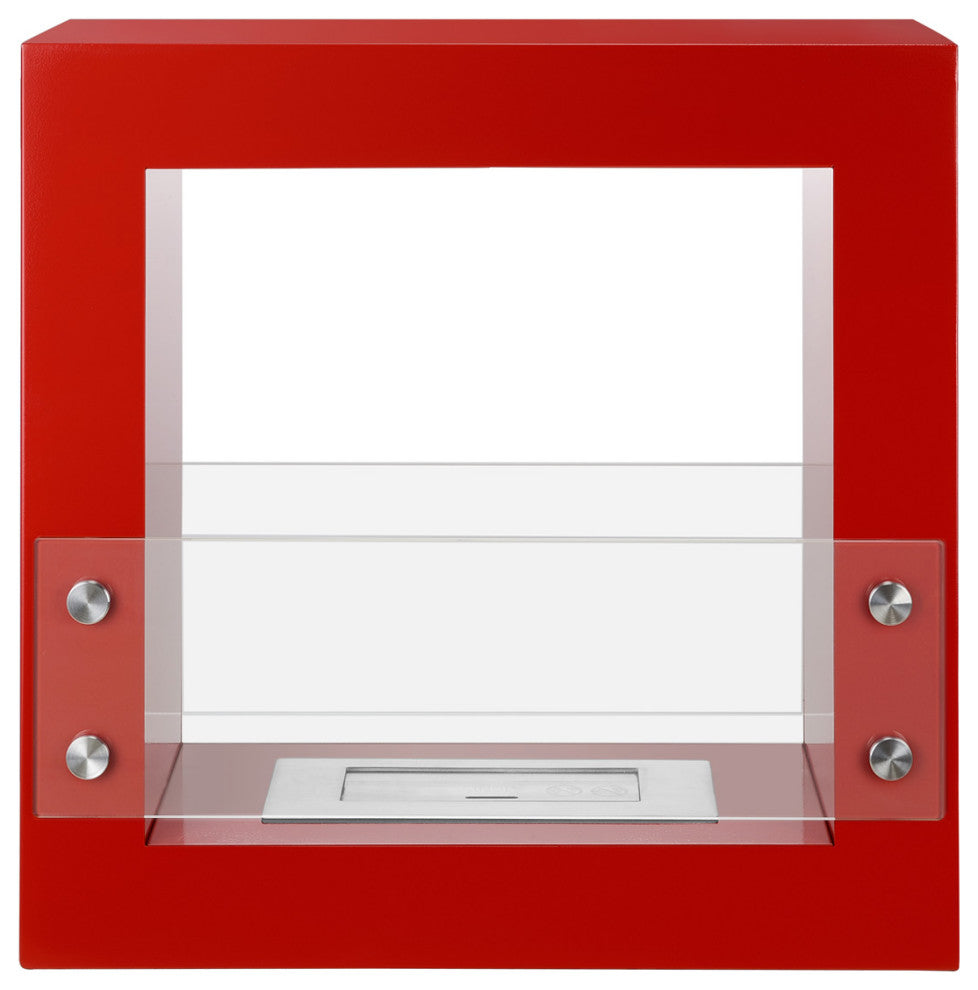 Freestanding Ventless Bio Ethanol Fireplace - Tectum Mini Red | Ignis