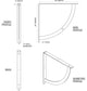 2"W x 24"D x 24"H Bulwark Bracket, Steel