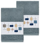 Khloe 2 Piece Embellished Hand Towel Set