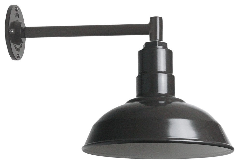 The 12" Westchester Industrial Barn Light with 11" Straight Arm , Dark Bronze