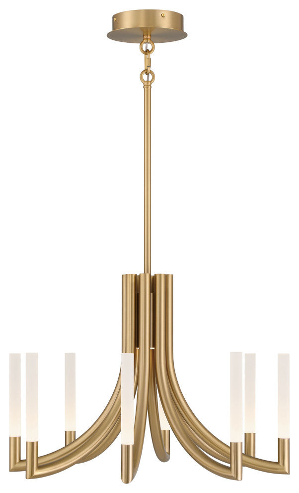 Olette 8L 24" Gold Frosted Chandelier