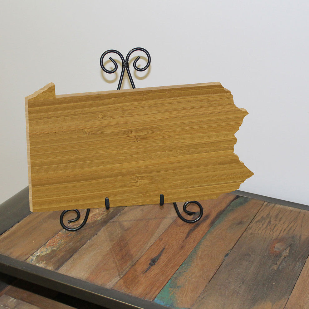 State Shaped Cutting Boards, Brown Richlite, Pennsylvania