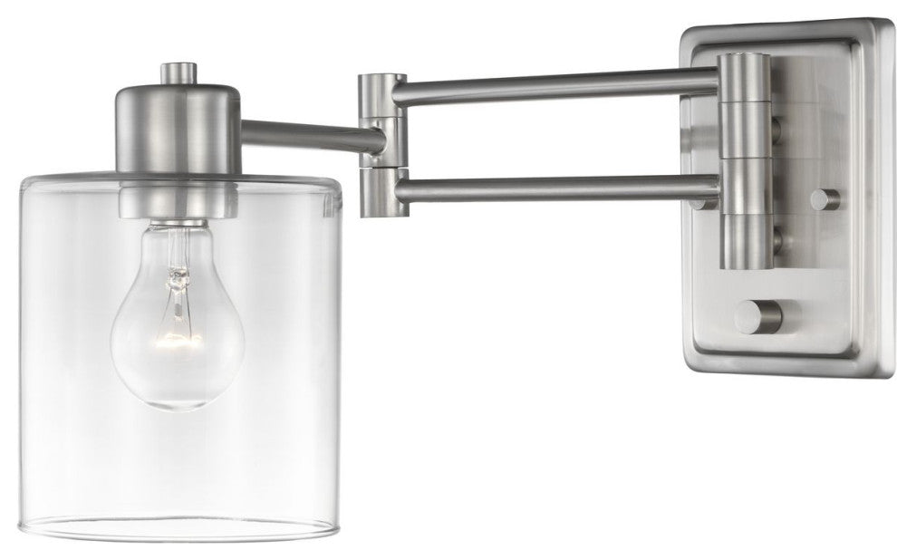 Milner Collection Brushed Nickel Swing Arm Wall Light