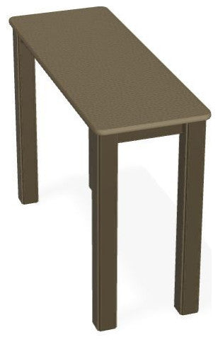 10" x 27" Marine Grade Outdoor End Table, Beachwood