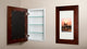 Concealed Picture Frame Medicine Cabinet, Espresso, 14"x24"