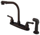 Kingston Brass Centerset Kitchen Faucet, Oil Rubbed Bronze