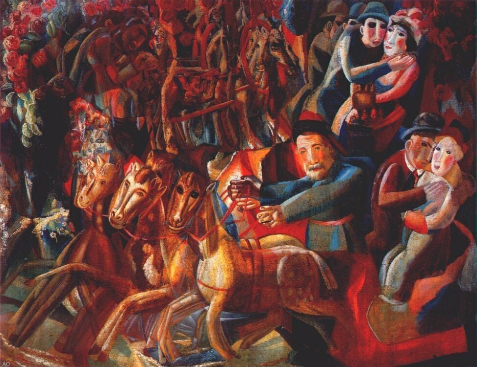 Pavel Filonov Pancake Tuesday Maslenitsa - 21" x 28" Premium Canvas Print