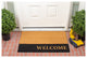 Calloway Mills Welcome Black Stripe Doormat, 36"x72"