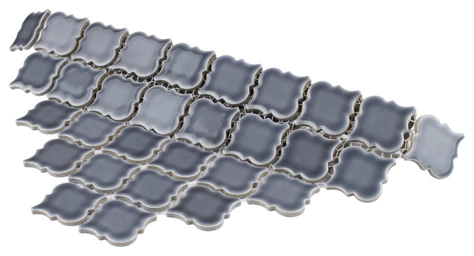 Hudson Tangier Mosaic Floor and Wall Tile, Imperial Grey