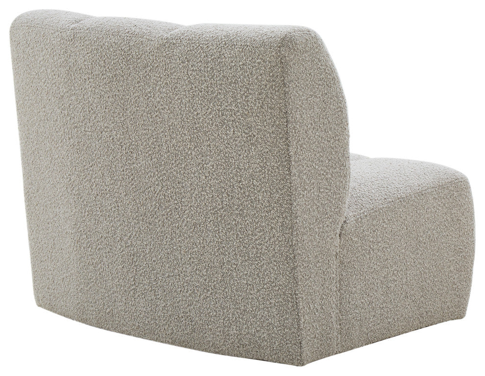 Infinity Boucle Fabric Upholstered Modular Chair, Brown