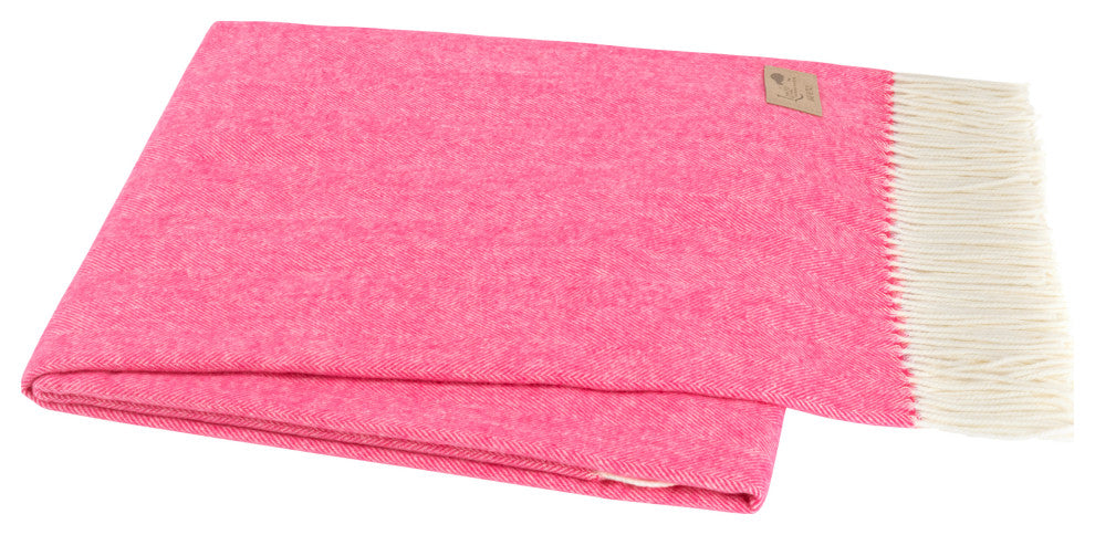 Italian Herringbone Throw, Peony