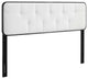 Collins Tufted Twin Fabric and Wood Headboard Black White