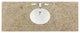 Metropolitan 60" Vanity, Silver Oak, Santa Cecilia Top