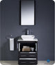 Torino 24" Espresso Modern Bathroom Vanity With Vessel Sink, FFT9152BN