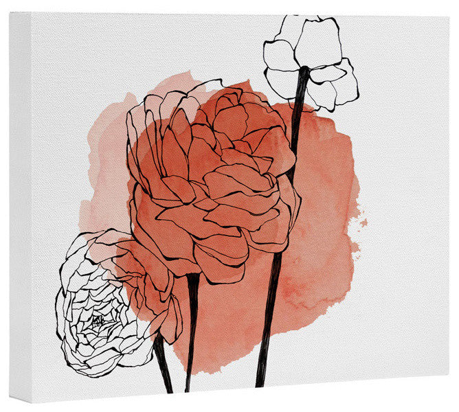 Deny Designs Morgan Kendall Ranunculus Art Canvas