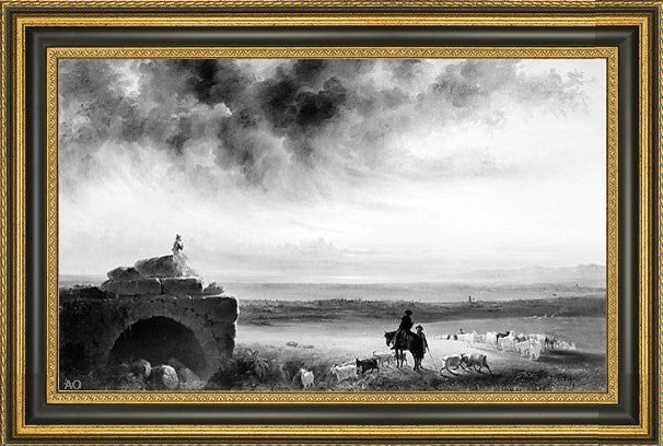 John Gadsby Chapman the Roman Campagna Framed Premium Canvas Print, 18"x27"