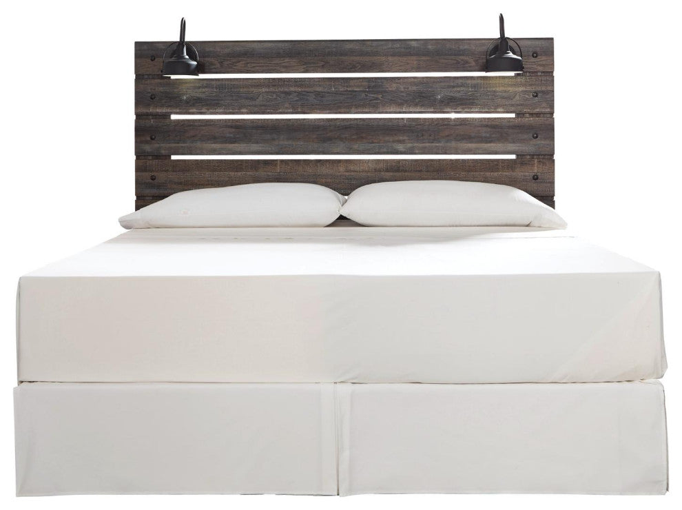 Drystan Rustic Brown Panel Headboard, King