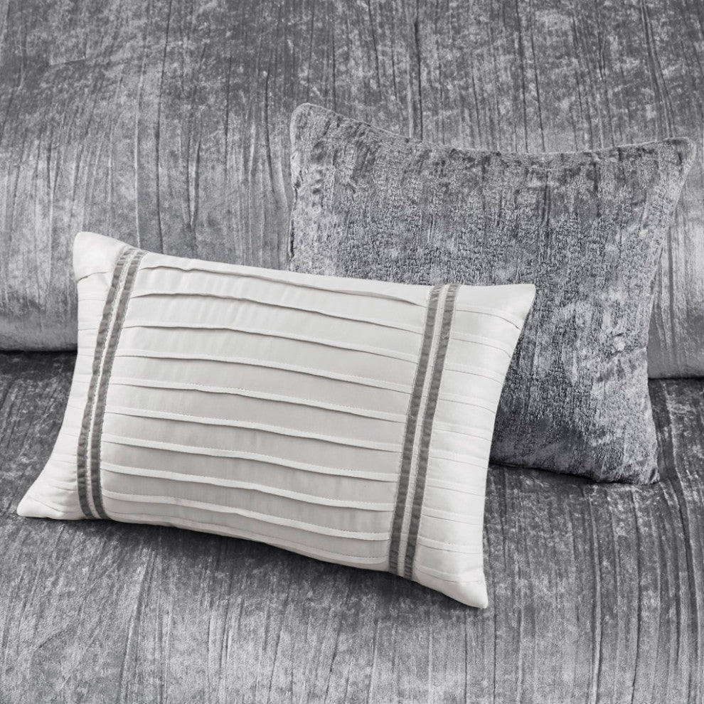 Madison Park Lee 5 Piece Crinkle Velvet Comforter Set