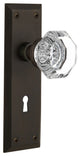 New York Plate Passage Waldorf Knob, Oil Rubbed Bronze