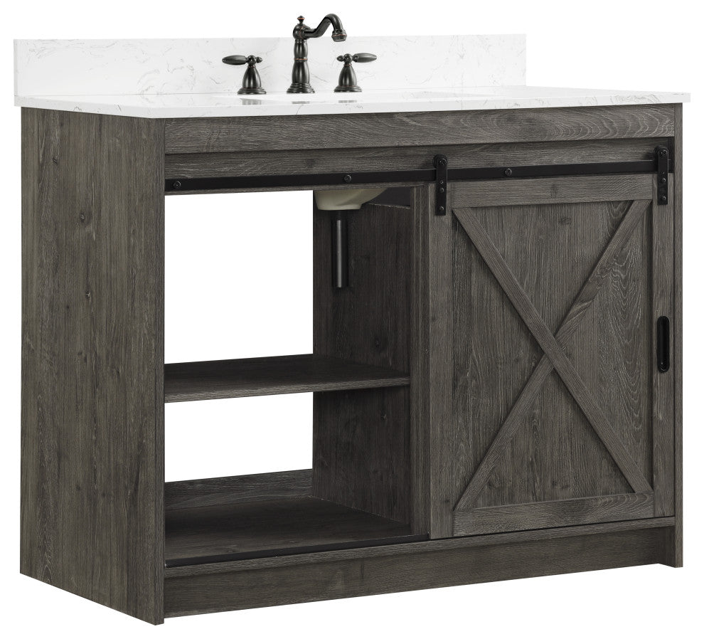 Rafter 42" Bathroom Vanity, Charcoal Gray