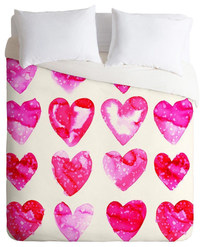 Amy Sia Heart Speckle Duvet Cover, 88"x68"