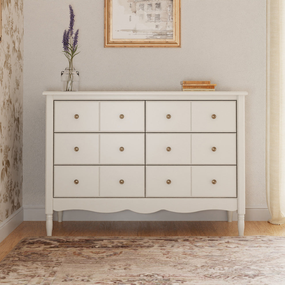 Liberty 6-Drawer Assembled Dresser, Warm White