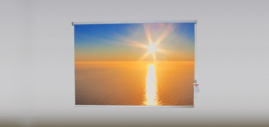 "Atlantic Sunset" Artwork, 4' Shade, Fabric, Right