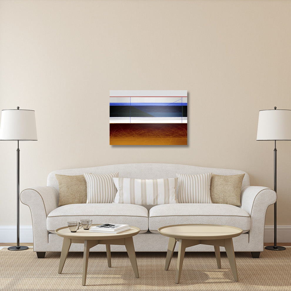 "Abstract Blue And Bright Brown" Fine Art Print