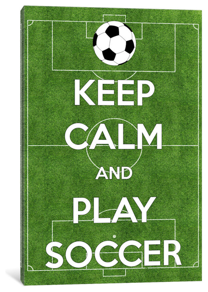 "Keep Calm & Play Soccer Gallery" by iCanvas, 40x26x1.5"
