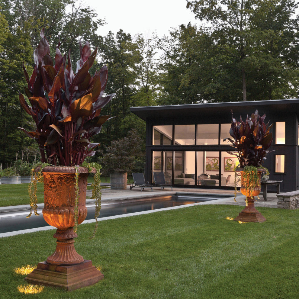 Flat Top Well Light 120V LED Well Light, Bronze