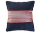 Navy Nautical Striped Throw Pillow