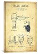 "Hair Dryer Vintage Patent Blueprint" by Aged Pixel, 26x18x1.5, 1-Piece