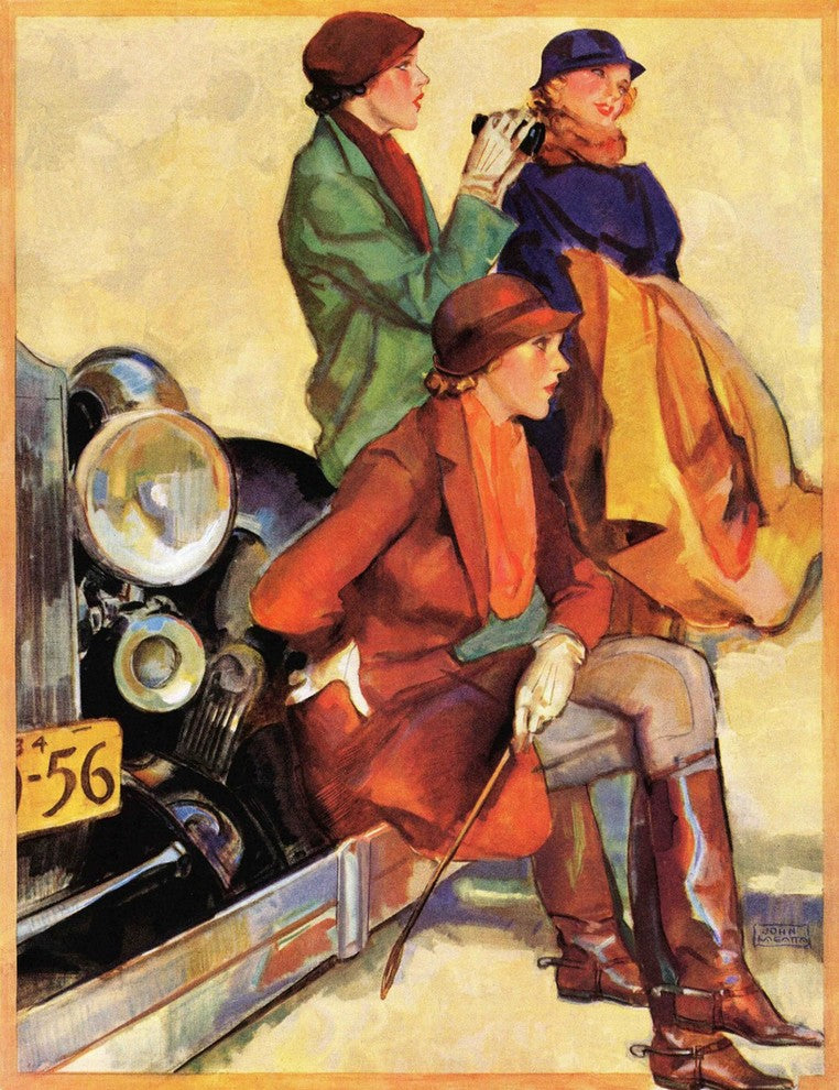 "Women in Riding Habits" Painting Print on Canvas by John LaGatta