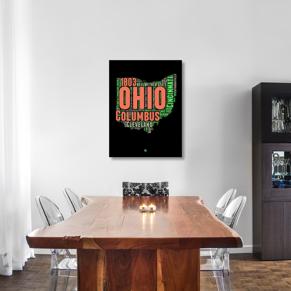 "Ohio Word Cloud 1" Fine Art Print