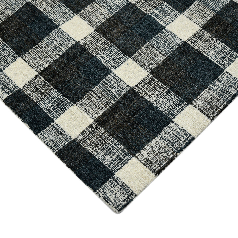Tartan Cartwell Area Rug, Black, 8' x 10', Plaid