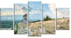 "View Tower on Hill" Panorama Landscape Wall Art Canvas Print60"x32", 5-Panels