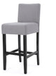 GDF Studio Ester Modern Fabric Barstool, Set of 2, Light Gray