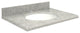 Granite 37"x19" Vanity Top, Single Faucet Hole, Giallo Parfait, White Bowl