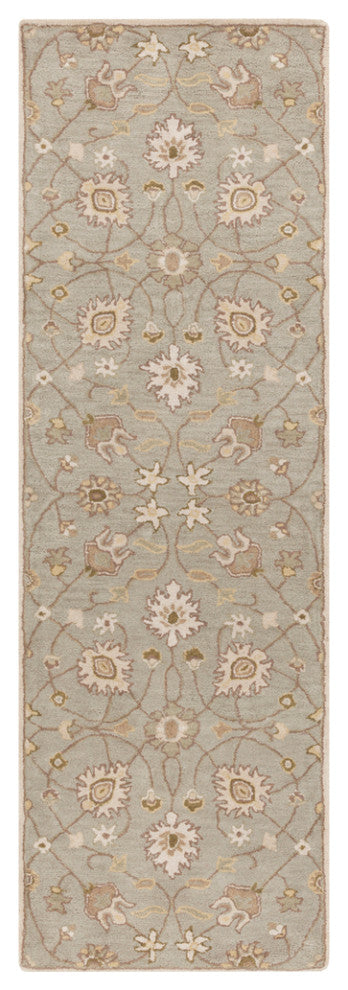 Surya Caesar CAE-1081 Traditional Area Rug, Medium Gray, 3' x 12' Runner