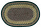 Brown/Black/Charcoal Oval Braided Rug 4'x6'