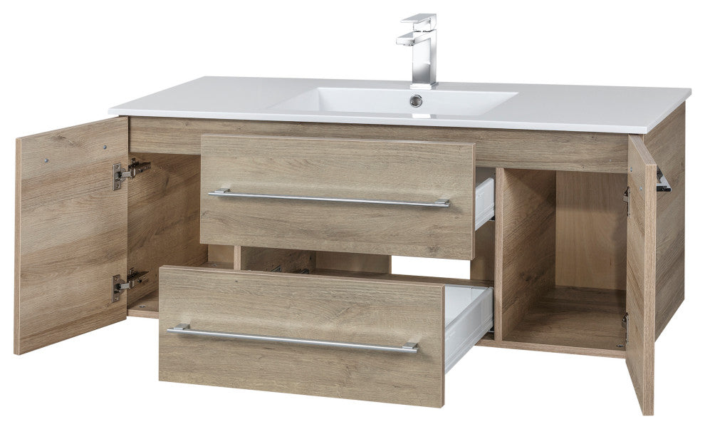 Kato Wall Hung Vanity Soho With Top for Buffallo, Organic, 48"