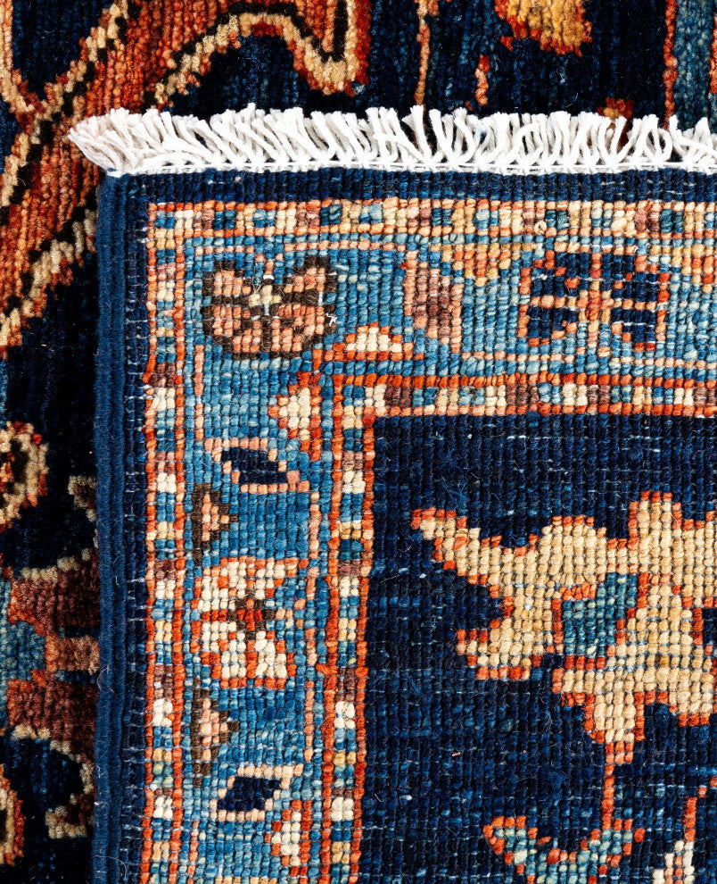 Serapi One-of-a-Kind Hand-Knotted Area Rug Blue, 3'1" x 4'10"