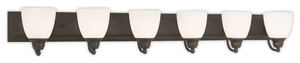 Handblown Satin Opal Bath Light, Bronze
